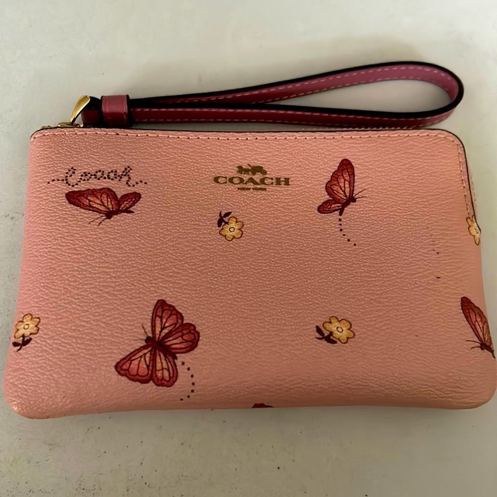 Pink Coach Wristlet